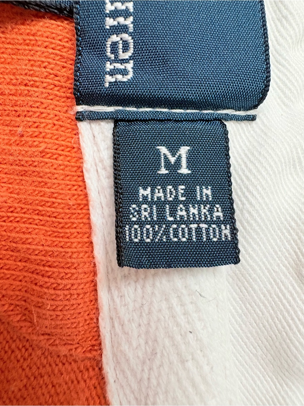 Vintage Polo Ralph Lauren BlackFW07 Lion Crest Rugby Shirt M Orange Stripe Men - Picture 7 of 16